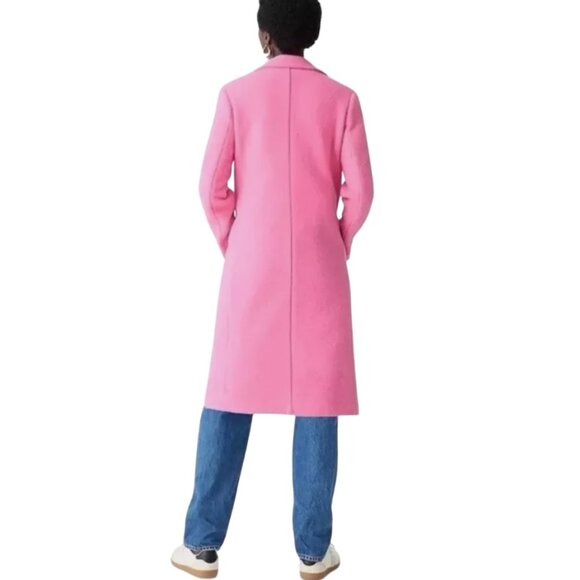 NWT JCrew Daphne Topcoat Coat Womens 10 Pink Italian Boiled Wool BT996 Jacket NE - Picture 3 of 13